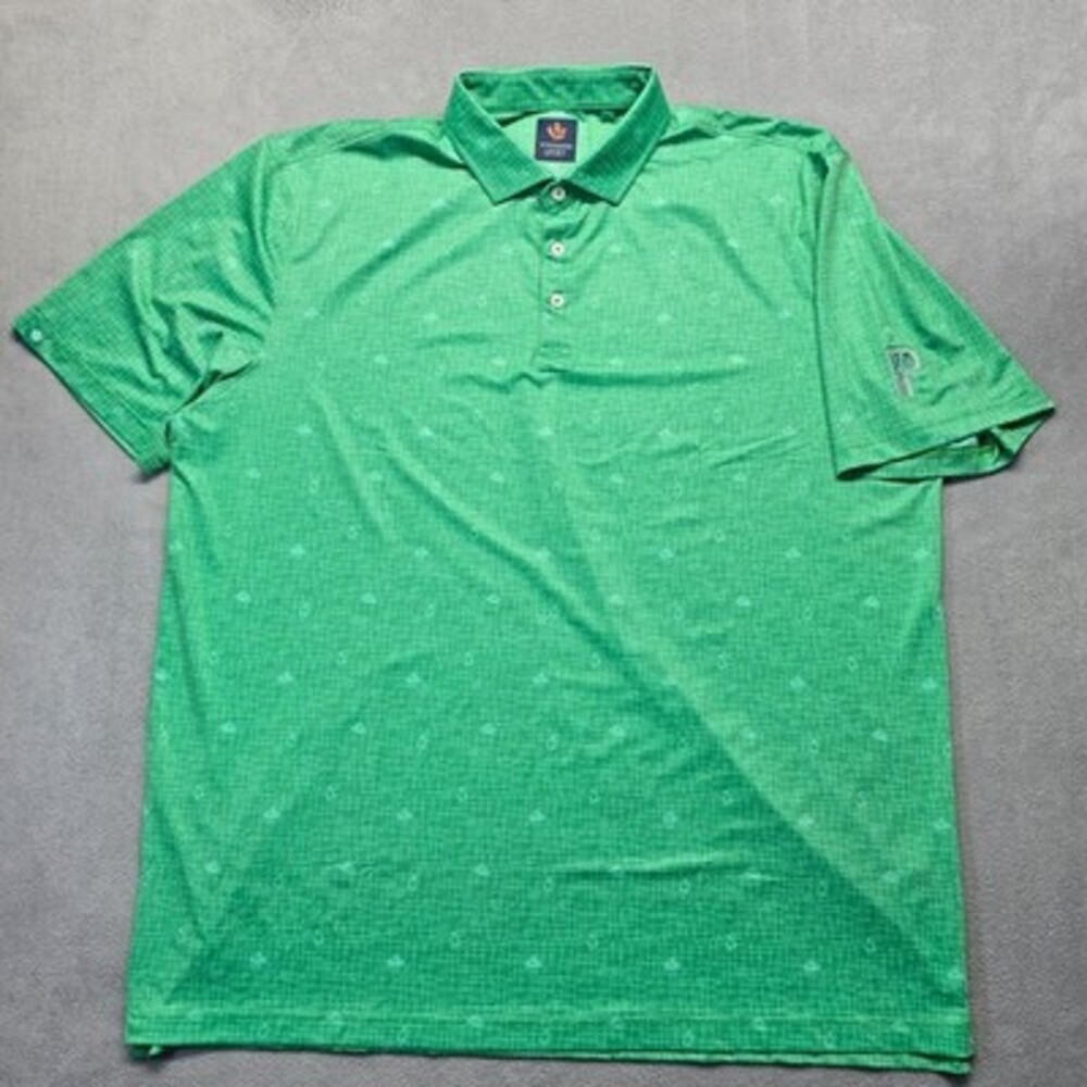 Donald Ross Sport Pinehurst Resort Golf Polo Shirt Men Green Agave Size XXL